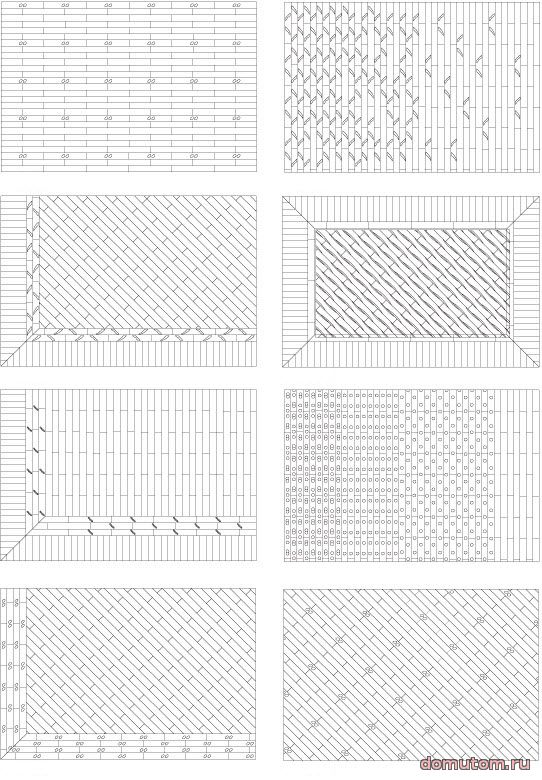 Варианты укладки штучного паркета